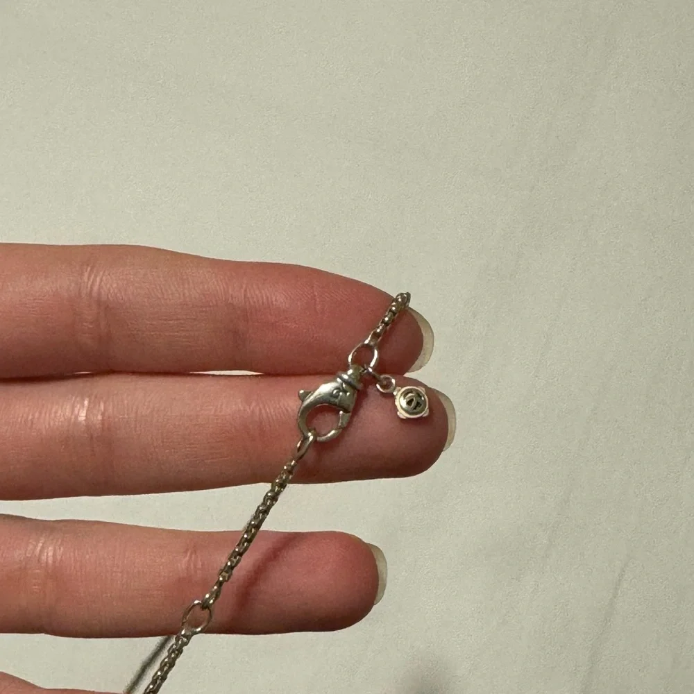 David Yurman Silver and Gold Heart Necklace - Picture 4 of 7